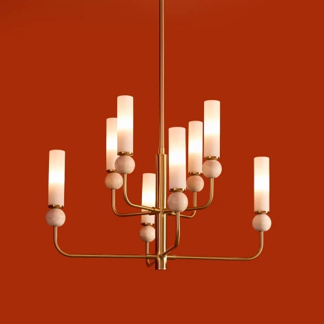 Потолочная люстра на штанге Freya Sunspot FR5482CL-08BS