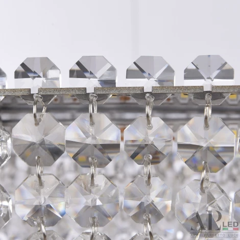 Подвесная люстра светодиодная APL LED Sicilia SH523.0.120.B.Ni.4000 (220V, хрусталь, на тросе)