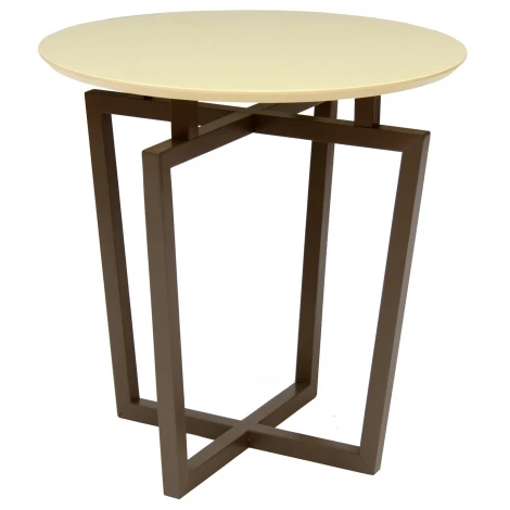 Стол журнальный Рилле 440 эмаль бежевый/темный кофе Mebelik 000783