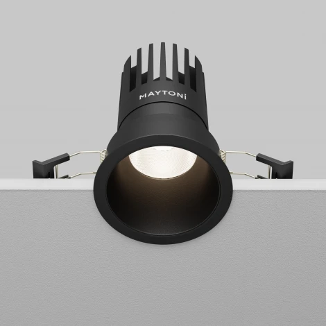 Встраиваемый светильник Maytoni Dip DL118-15W-4K-B (LED, 220V, круглые)