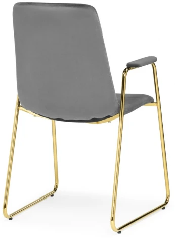Стул Woodville на металлокаркасе Lana dark grey / gold 15543
