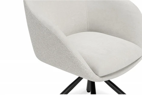 Обеденный стул Woodville Бартон (Металл, Ткань/Черный) арт.621838