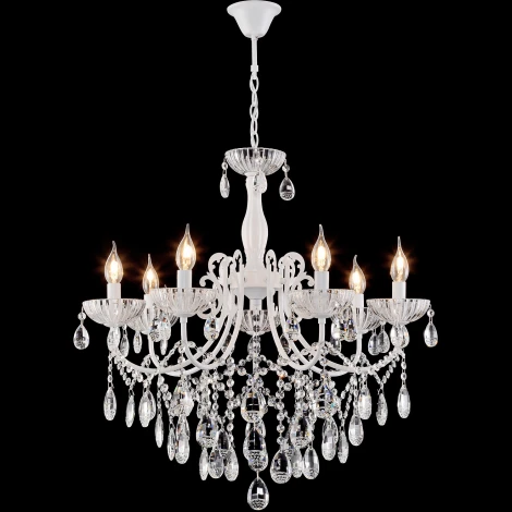 Подвесная люстра Reluce 04211-0.4-07 WH (220V, подвески, на цепи, подсвечник, свеча)