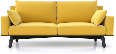 Диван Arsko прямой Колин венге велюр желтый