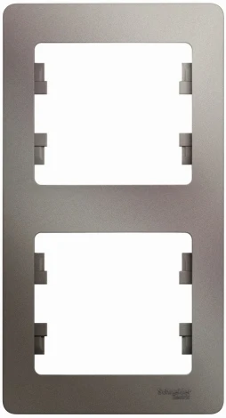 Рамка на 2 поста (платина) Systeme Electric Glossa GSL001206