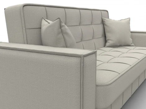 Диван-книжка Лига-068 (ДВП,Дерево/Пластик/Рогожка/Бежевый) Лига Диванов 129830