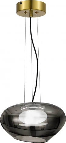 Подвесной светильник ST Luce Foray SL6019.303.01 Латунь/Дымчатый, Белый LED 1*10W (220V, на тросе)