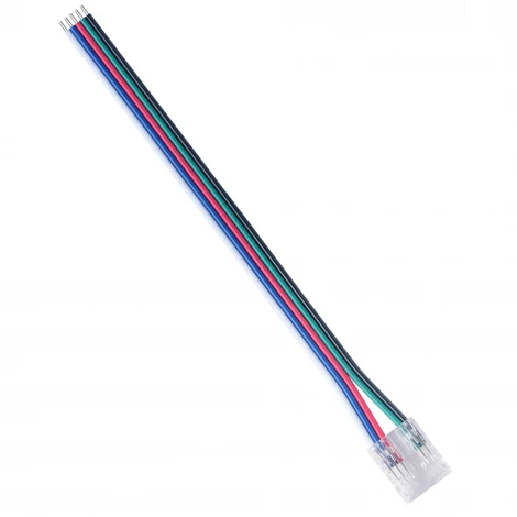 Коннектор прокалывающий 5 pin, для подключения RGBW LED ленты 12мм, тип COB, IP20 длина провода 150мм Apeyron 09-162