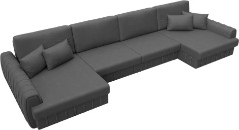 Диван П-образный Лига-057 НПБ Лонг Лига Диванов (Замша) арт.129343