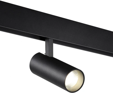 Трековый светильник низковольтный диммируемый Novotech Flum 359496 SHINO черный IP20 LED 12W 48V 3000-6500K (управление смартфоном, умный дом - Алиса, Tuya Smart, Smart Life)