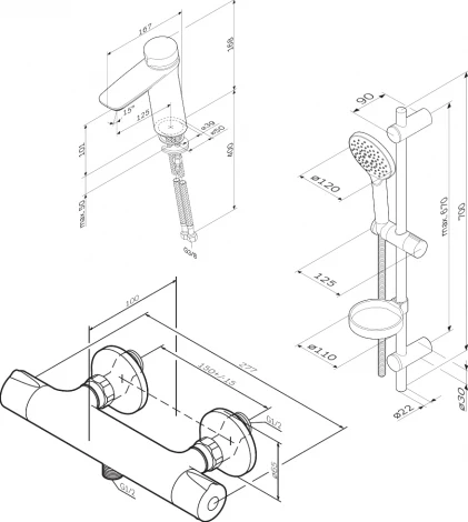 Душевой комплект AM.PM Inspire V2.0 F40950A03