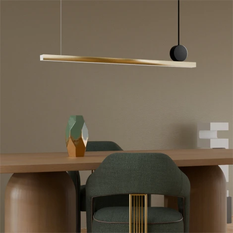 Подвесной линейный светодиодный светильник Lightera Manitoba LE111L-88GB Wi-Fi COPPER (Умный дом, Алиса, Маруся, голосое управление) (220V, на тросе)