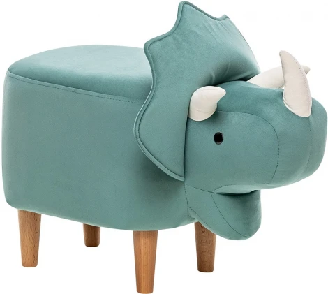 Пуф Leset Dino COMBI (Фанера,Массив дерева,Велюр/Зеленый,Белый) арт.2500000189968