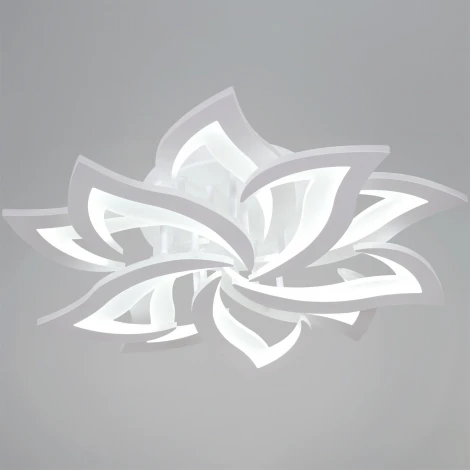 Потолочная люстра светодиодная на штанге с пультом с регулировкой цветовой температуры, яркости и с ночным режимом Reluce 20150-0.3-5+5 WH