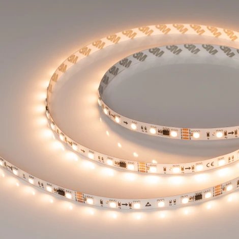 Светодиодная лента SPI-B60-10mm 24V Warm2700-PX6-RAM (15 W/m, IP20, 5060, 5m) (Arlight, бегущий огонь) 039041
