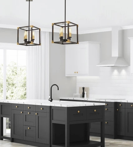 Подвесная люстра Lumina Deco LDP 1140-4 BK+MD (220V)