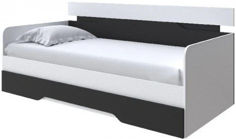 Без бренда Кровать-Софа Milton (ЛДСП Белый/Черный) 80x200