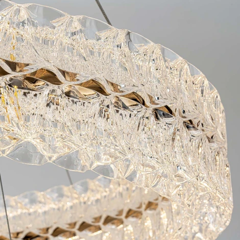 Подвесная люстра светодиодная с пультом с регулировкой цветовой температуры Modelux ML.8185.800.500 GD