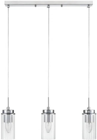 Подвесной светильник Lumion Isha 8102/3A хром/прозрачный металл/металл Е14 3*40W 220V (на проводе)