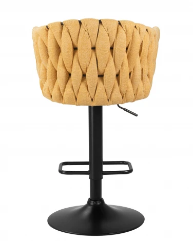 Набор 2 шт стул барный DOBRIN LEON (жёлтая ткань (LAR 275-8))