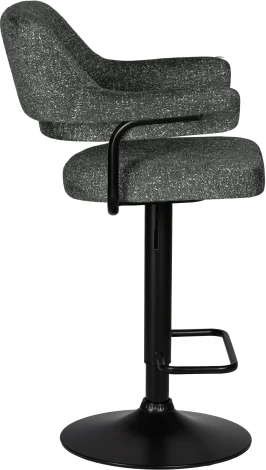 Стул барный DOBRIN CHARLY BLACK (серый твид (LEO11))