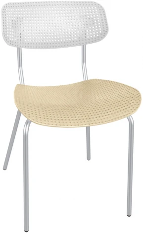 Стул офисный SHT-S85М белый/бежевый/хром лак Sheffilton 6231798805