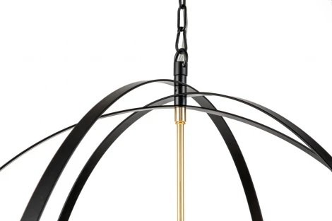 Подвесная люстра iLamp Element 9977-800 GL+BK (220V, на цепи, свеча, шар)