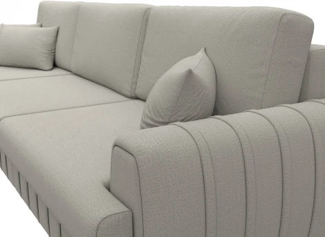 Диван угловой Лига-057 НПБ Лонг угол левый Лига Диванов (Рогожка) арт.129292L