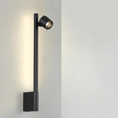 Светильник настенный диммируемый (выключатель) Novotech Fermo 359313 OVER черный IP20 LED 7W+7W 4000K 220V (регулировка яркости)