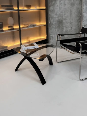 Стол журнальный Гурон 3 чёрный матовый Mebelik 009650