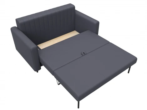 Диван прямой Лига-070 (ЛДСП,Брус,Фанера/Дерево/Экокожа/Серый) Лига Диванов 129752