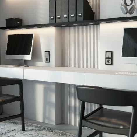 Розетка с заземлением, шторками и USB Type A+С (дымчатый) Werkel W1271704