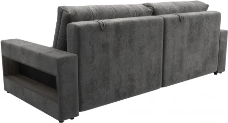 Диван прямой с полками Лига-053 НПБ Лига Диванов (Велюр) арт.128902