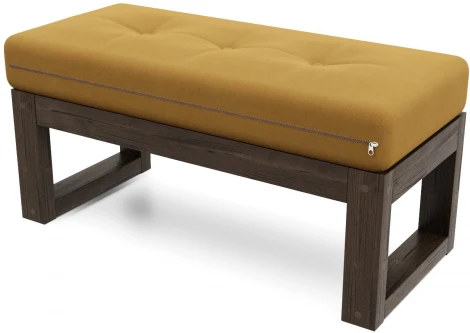 Банкетка Arsko Амбер венге горчичный велюр