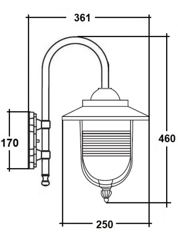 Настенный фонарь уличный IP44 Oasis Light TITAN 84702 10 Bl (220V, фонарь)