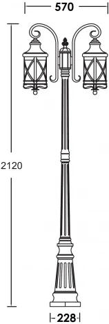 Наземный фонарь Oasis Light LUCERNA 84809A/18 Bl (220V, фонарь, IP44)