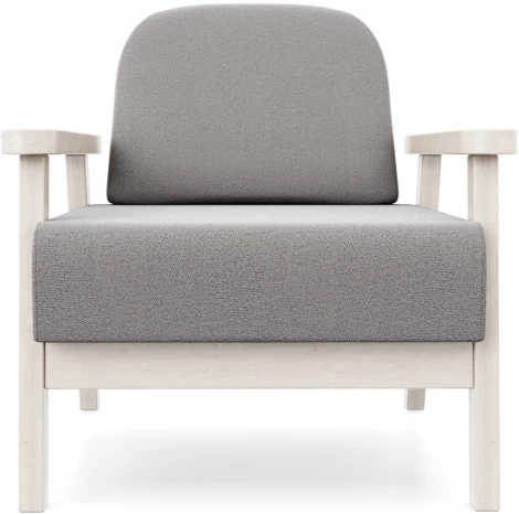 Кресло Arsko Флори беленый дуб велюр серый