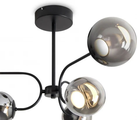Потолочная люстра на штанге Freya Arch FR6178CL-L30B (LED, 220V, шарики)