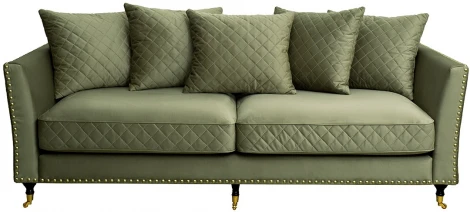Диван Sorrento 220 трехмест., велюр оливковый Colt1002-OLIV 220*101*88см Garda Decor