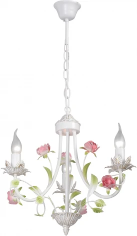 Подвесная люстра V1138-0/3 Vitaluce (220V, на цепи, свеча, цветы)