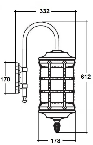 Настенный фонарь уличный IP44 Oasis Light BARSELONA 81202/10 cover Bl (220V, фонарь)