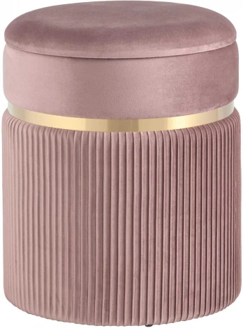 Пуф Миранда с ящиком велюр розовый УТ000025564