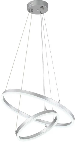 Подвесной светильник Escada Void 10254/2LED 66W Silver APP (регулировка яркости, 220V, пульт управления, управление смартфоном, на тросе)
