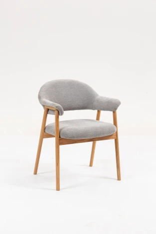 Стул обеденный Tavu с деревянными ножками серый Stool Group арт.УТ000041727