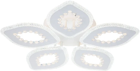 Потолочная люстра Dew 10271/5 LED*90W White (ночной режим, 220V, пульт управления, цветы)