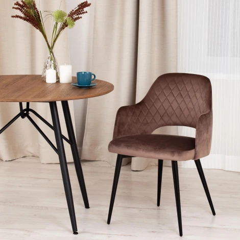 Обеденный стул Tetchair VALKYRIA (Ткань,Металл/Коричневый)