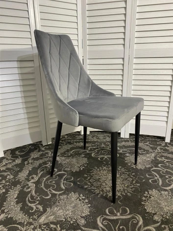 Стул NEPAL BLUVEL-14 GREY/ черный каркас, велюр