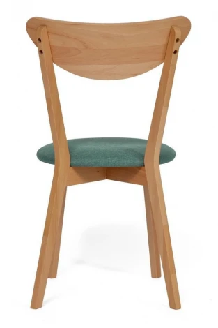 Стул мягкое сиденье/ цвет сиденья - Морская волна MAXI (Макси) натуральный ( бук ) (каркас бук, сиденье ткань)