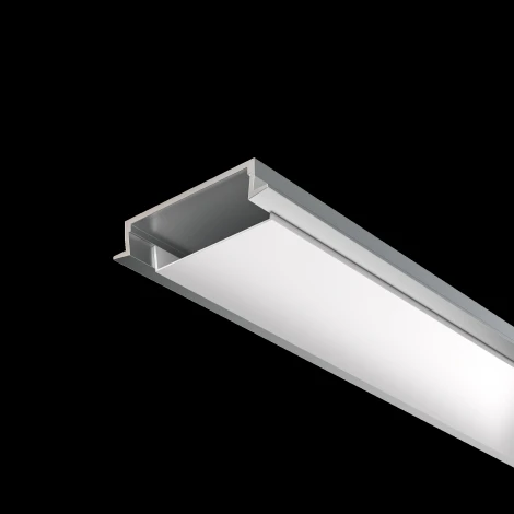 Алюминиевый профиль встраиваемый с накладным фланцем 30x6 серебро, 2 м Maytoni Led Strip 632018
