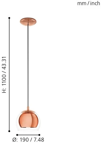 Подвесной светильник Eglo Rocamar 94589 (220V, на проводе, круглые)